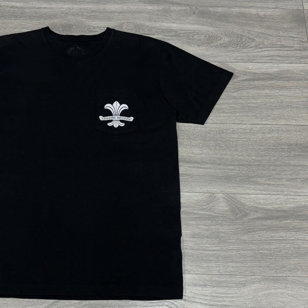 Size L - Chrome Hearts Fleur Scroll Logo T-Shirt ' Black ' | ONLY WORN ONCE!