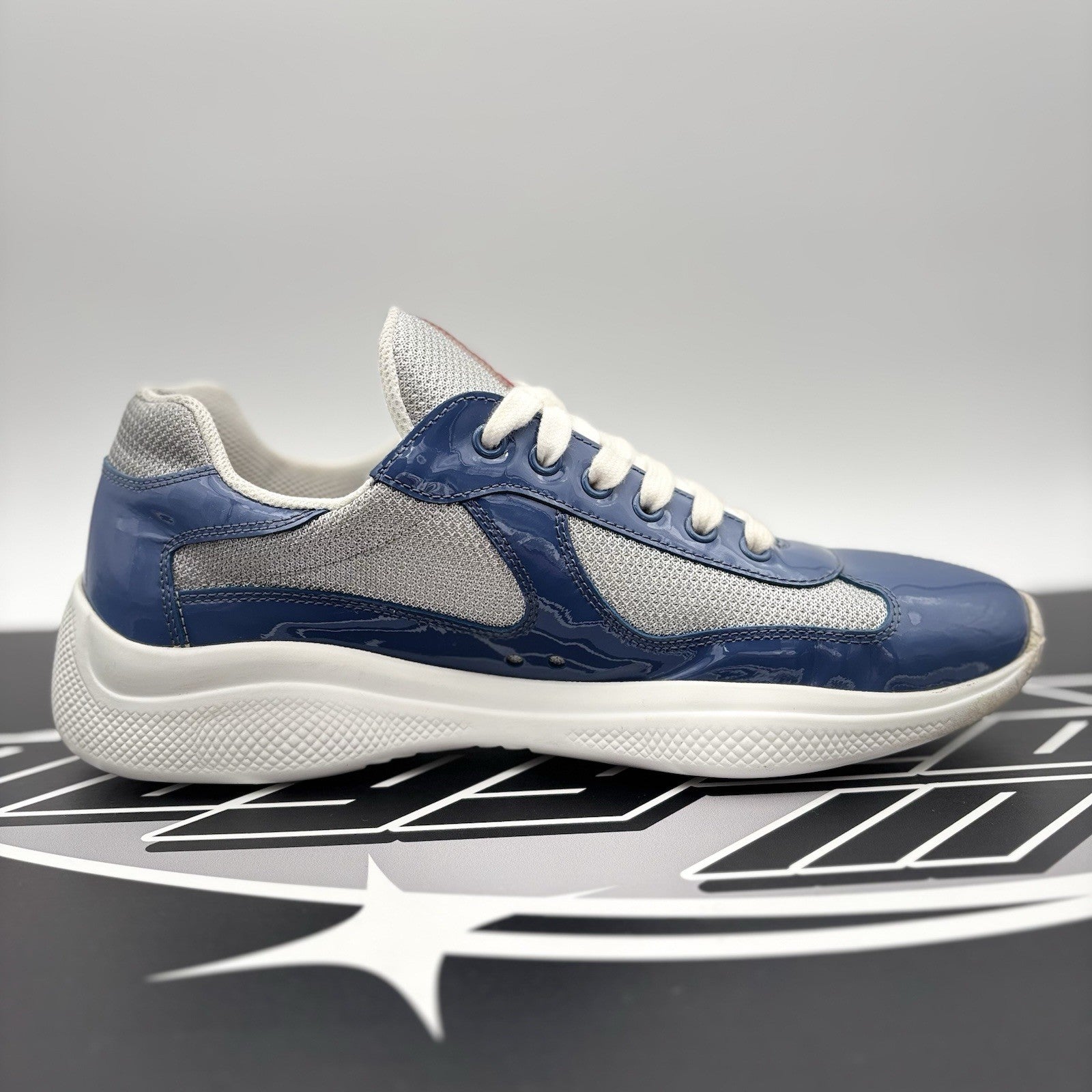 Size 7 UK (8 US) - Prada Americas Cup ' Aviation Blue, Silver' | GOOD CONDITION!