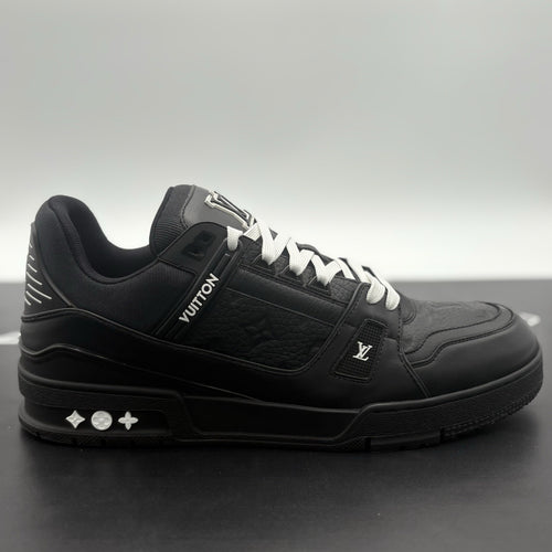 Size 11 LV (12-12.5 US) - Louis Vuitton Trainer ' Black ' | EXCELLENT!