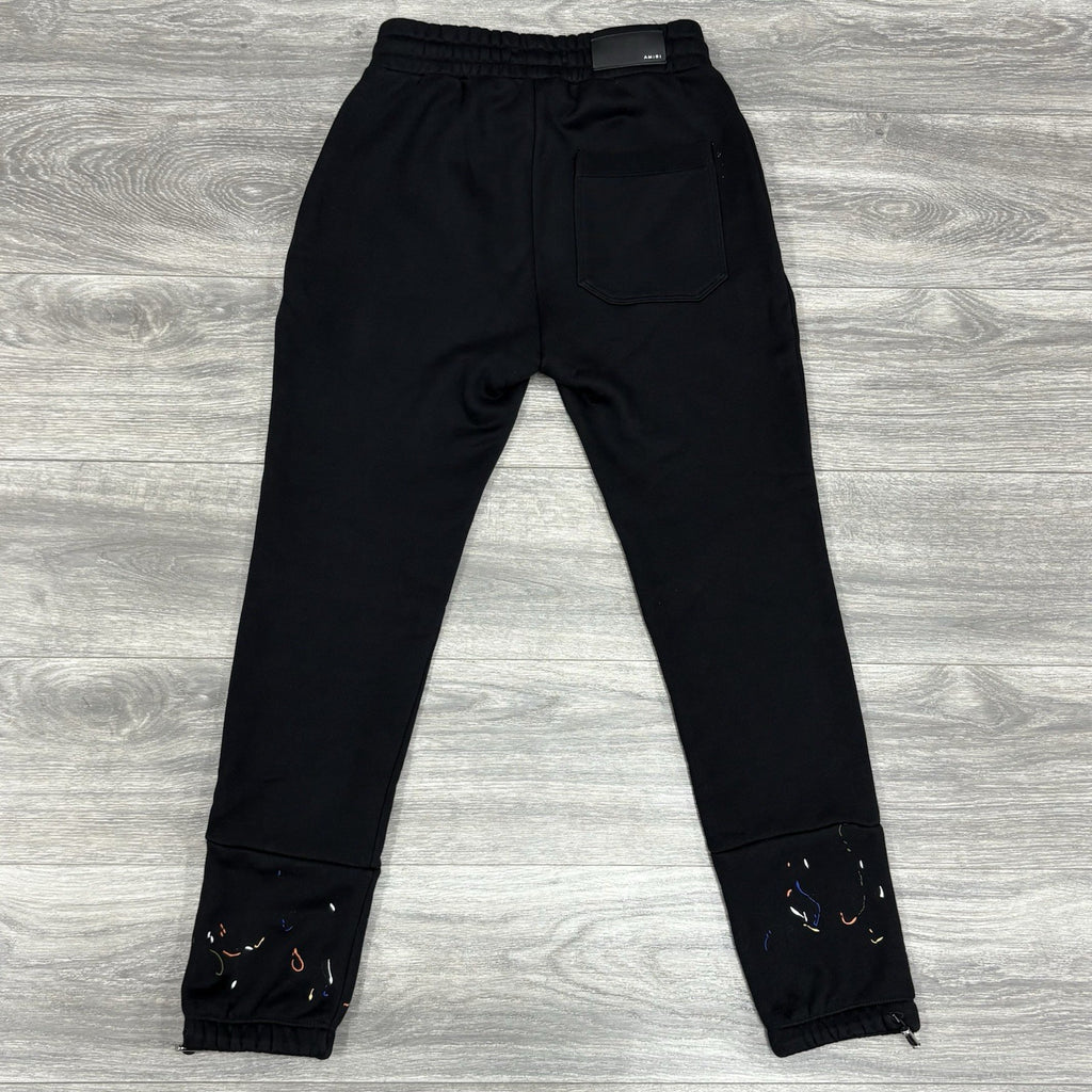 Size Small - Amiri Core Logo Paint Drip Sweatpants ' Black ' | SUPER CLEAN!