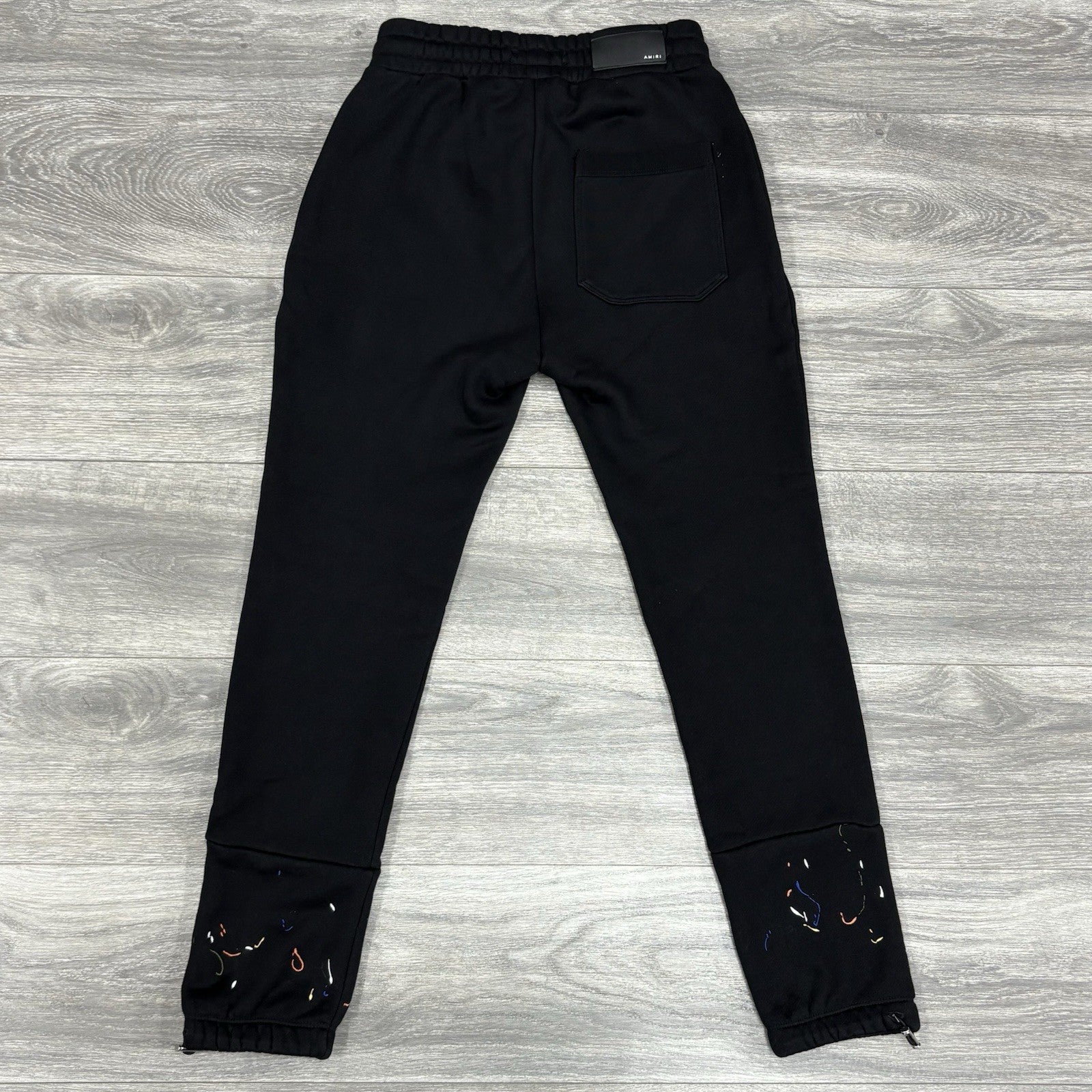 Size Small - Amiri Core Logo Paint Drip Sweatpants ' Black ' | SUPER CLEAN!