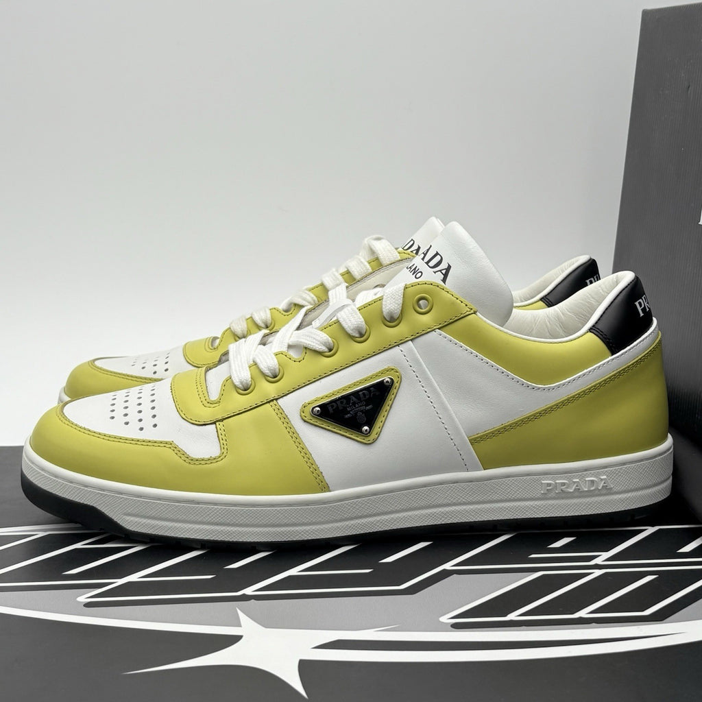 Size 8 UK (9 US) - Prada Downtown Low Leather ' Bianco Cedro ' | WORN ONCE!