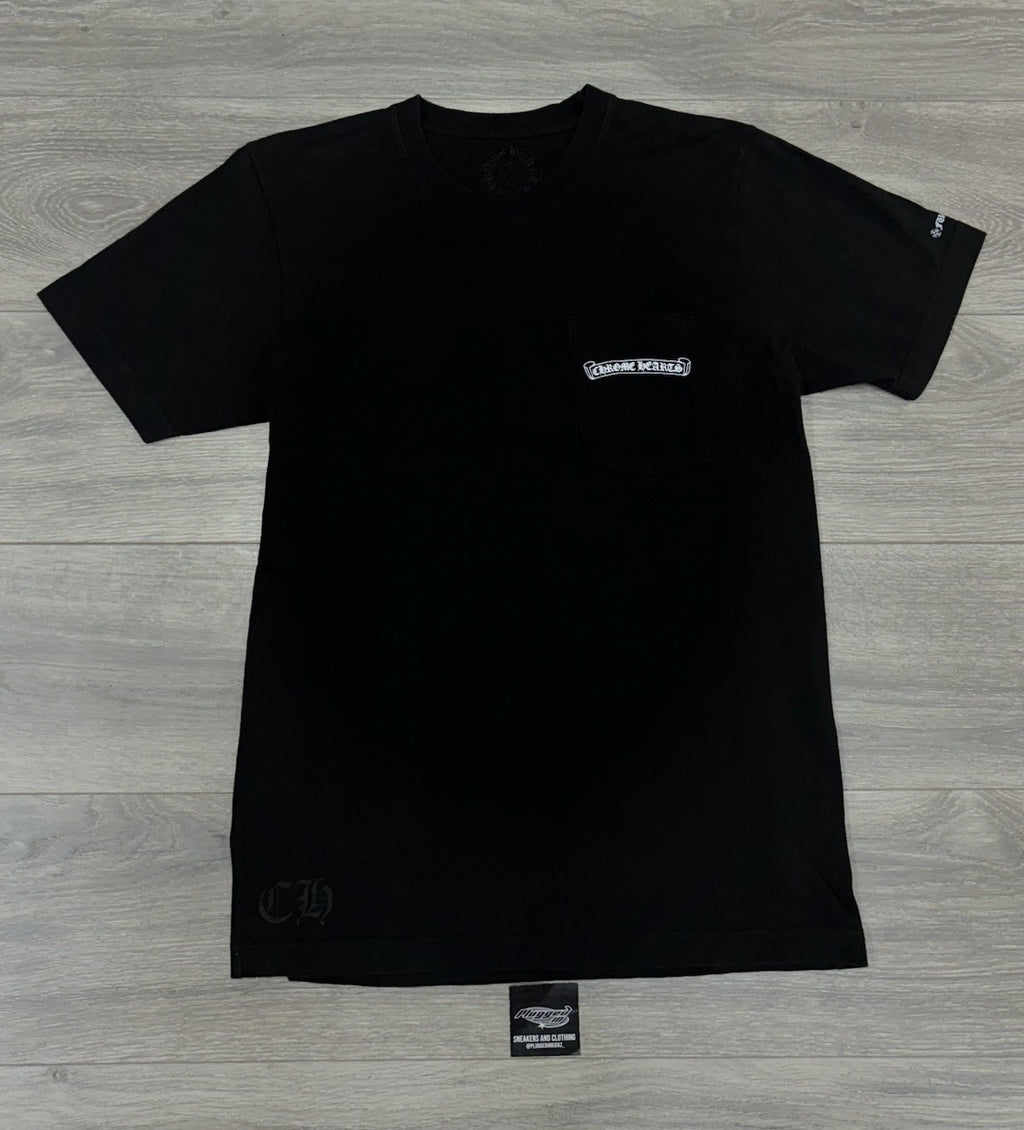 Size Medium - Chrome Hearts Scroll Logo T-Shirt ' Black ' | GREAT COND!
