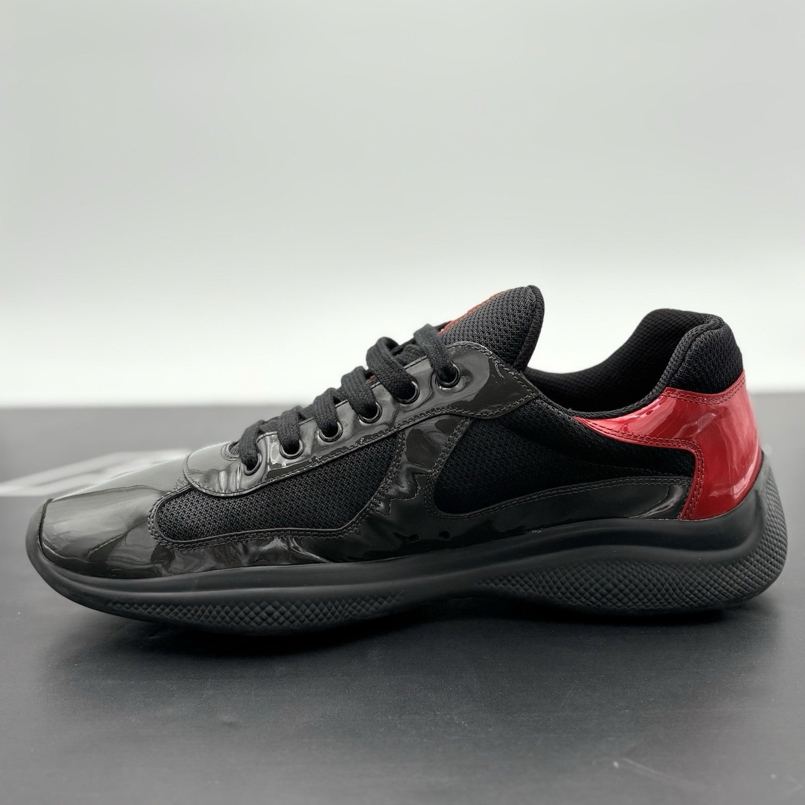 Size 10 UK (11 US) - Prada Americas Cup ' Anthracite Red ' | EXCELLENT CONDITION