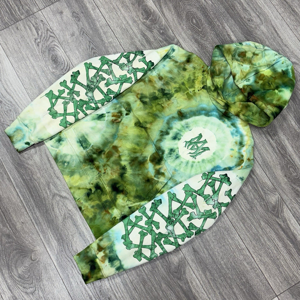Size M - Amiri Tie Dye Bones Hoodie ' Green ' | GREAT CONDITION!