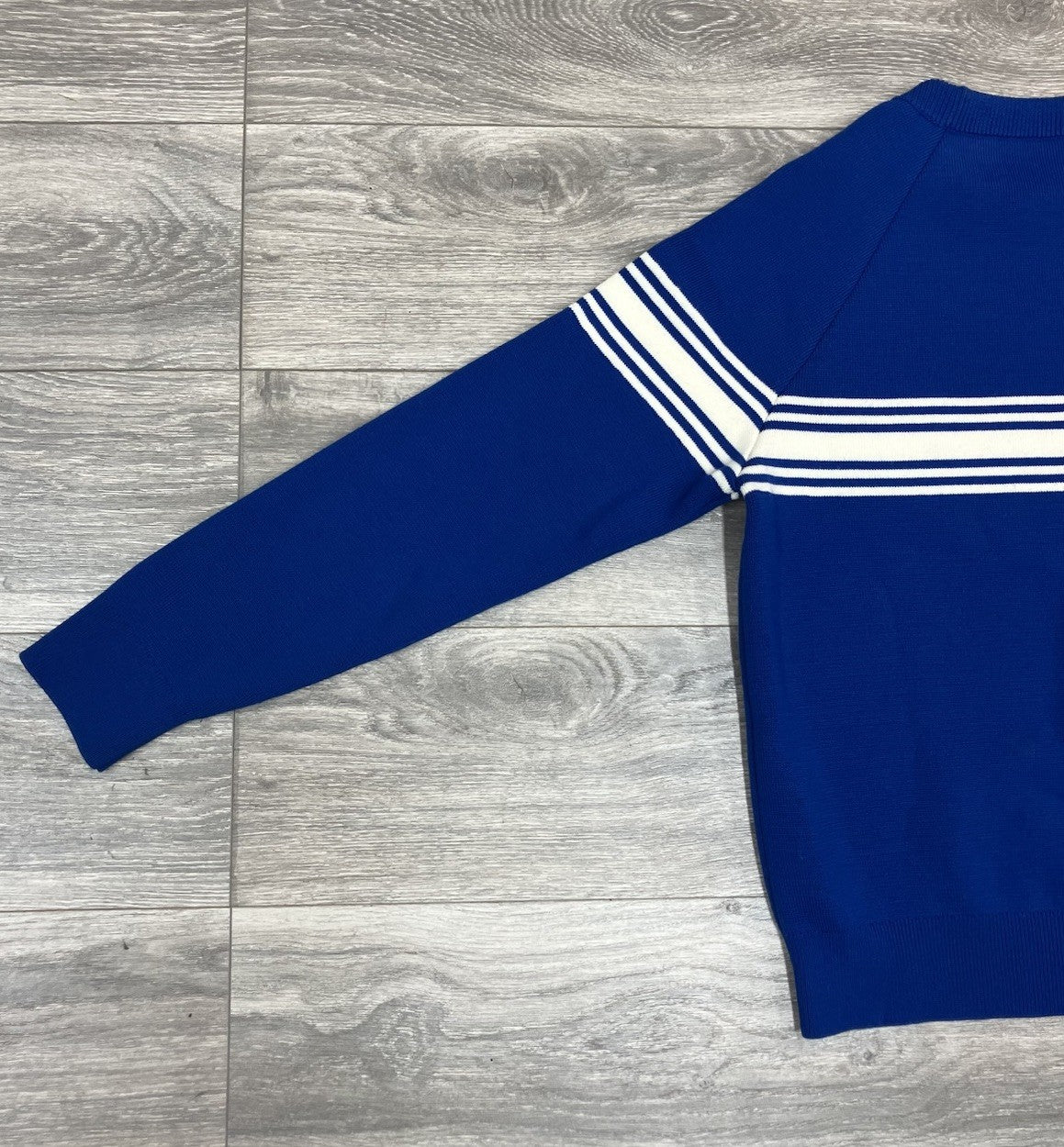 Size Medium - Gucci Knit Wool Sweater With Square GG ' Blue White ' | EXCELLENT!