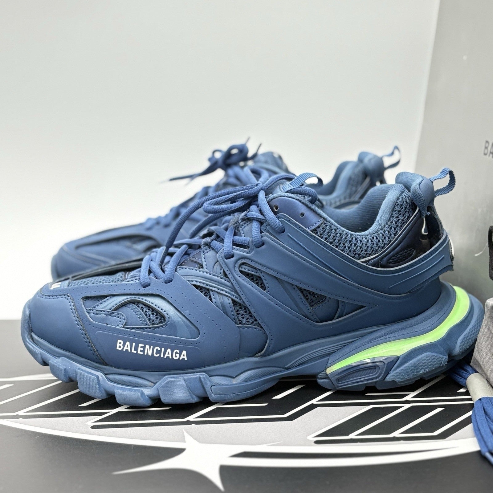 Size 44 (11 US) - Balenciaga Track LED Sneaker ' Navy ' | GREAT CONDITION!