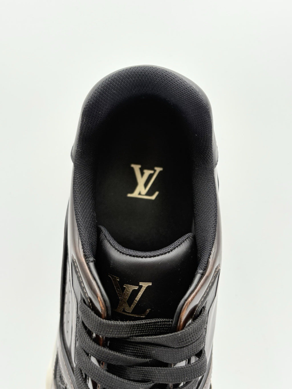 Size 7.5 LV (8.5-9 US) Louis Vuitton Trainer ' Brown Patent ' | SUPER CLEAN!