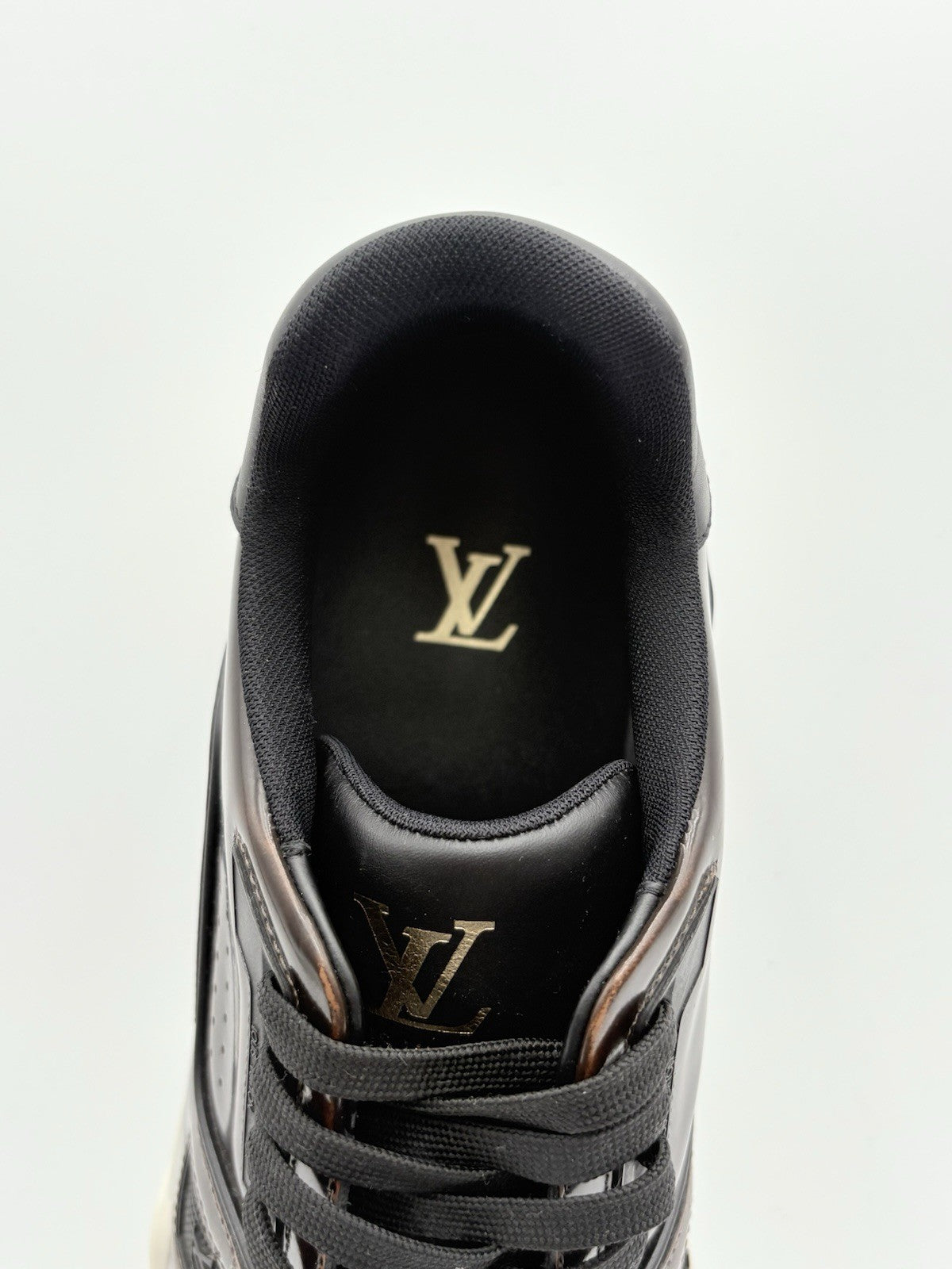 Size 7.5 LV (8.5-9 US) Louis Vuitton Trainer ' Brown Patent ' | SUPER CLEAN!