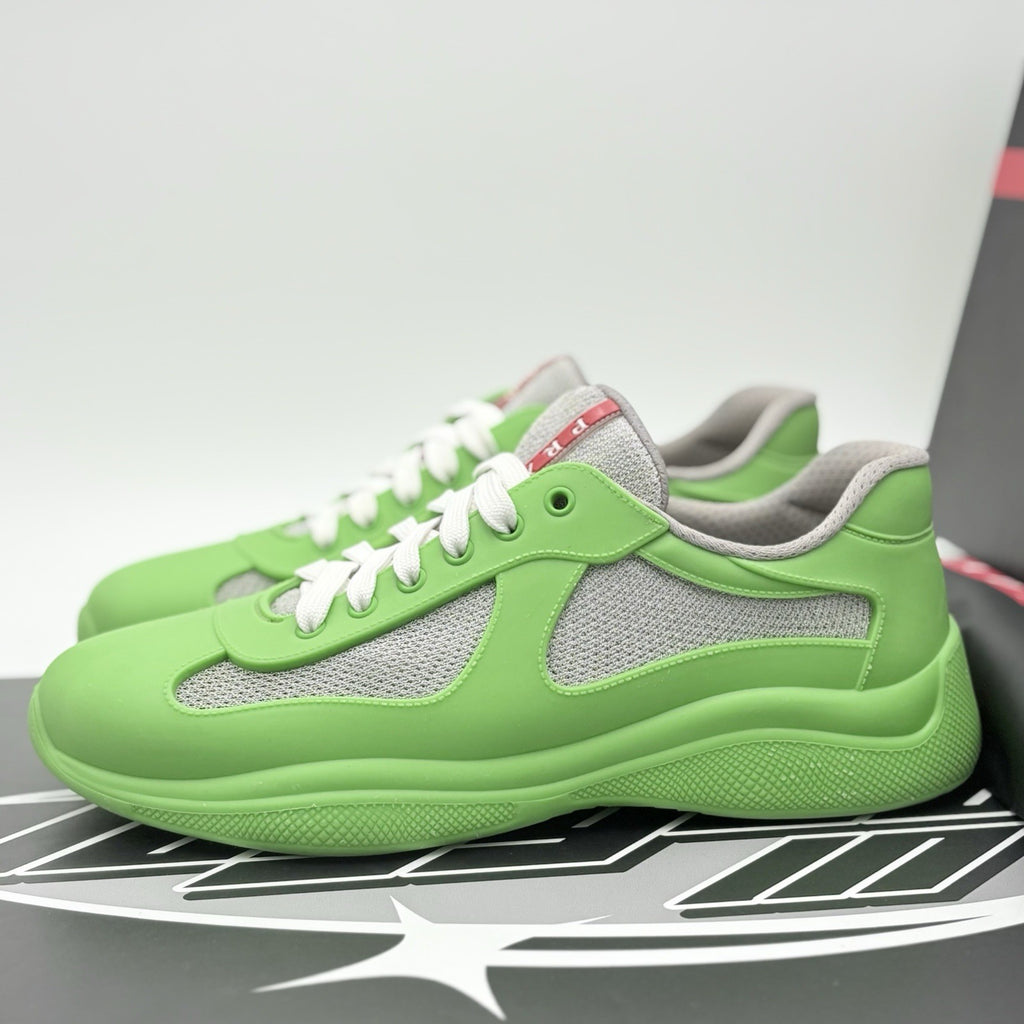 Size 42 (9 US) Prada America's Cup Soft Rubber ' Apple Green ' | CLEAN!