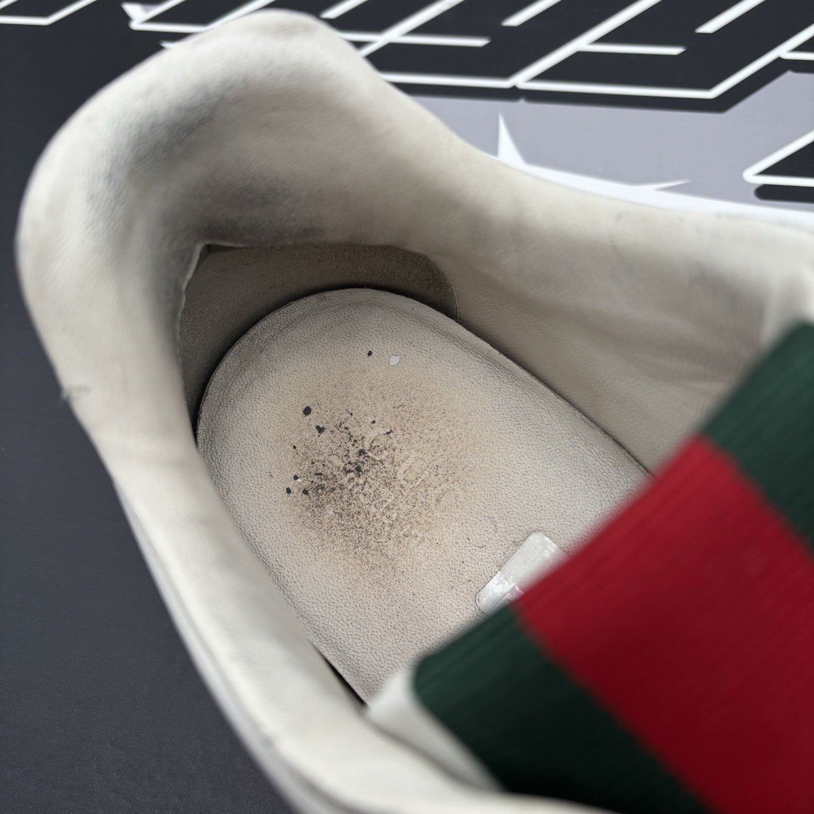 Size 11 G (12 US) - Gucci Re-Web Sneakers GG ‘ White, Beige ‘ | GOOD CONDITION!
