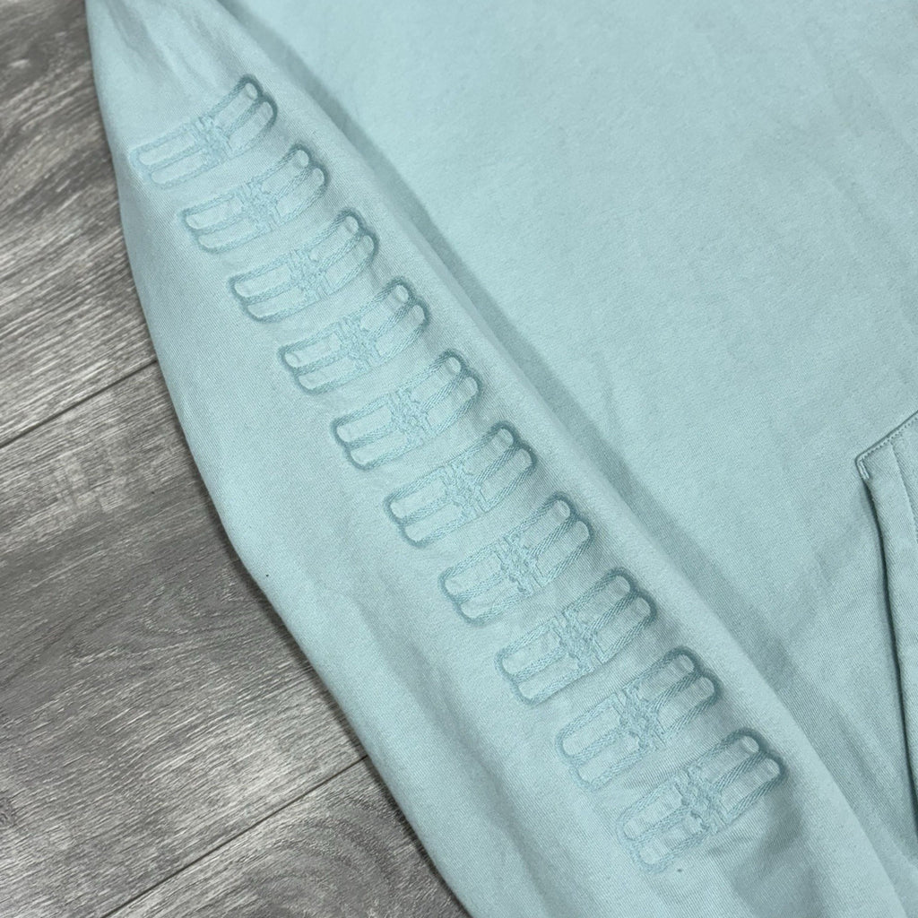Size Medium - Balenciaga Embroidered BB Icon Logo Hoodie ' Blue ' | GOOD COND!