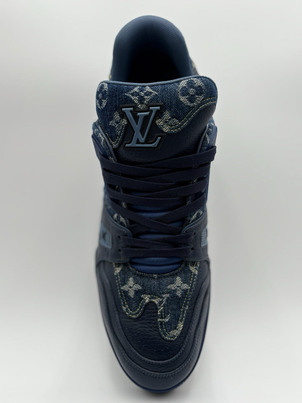 Size 11 LV (12-12.5 US) Louis Vuitton Trainer ' Monogram Navy ' | GREAT COND!