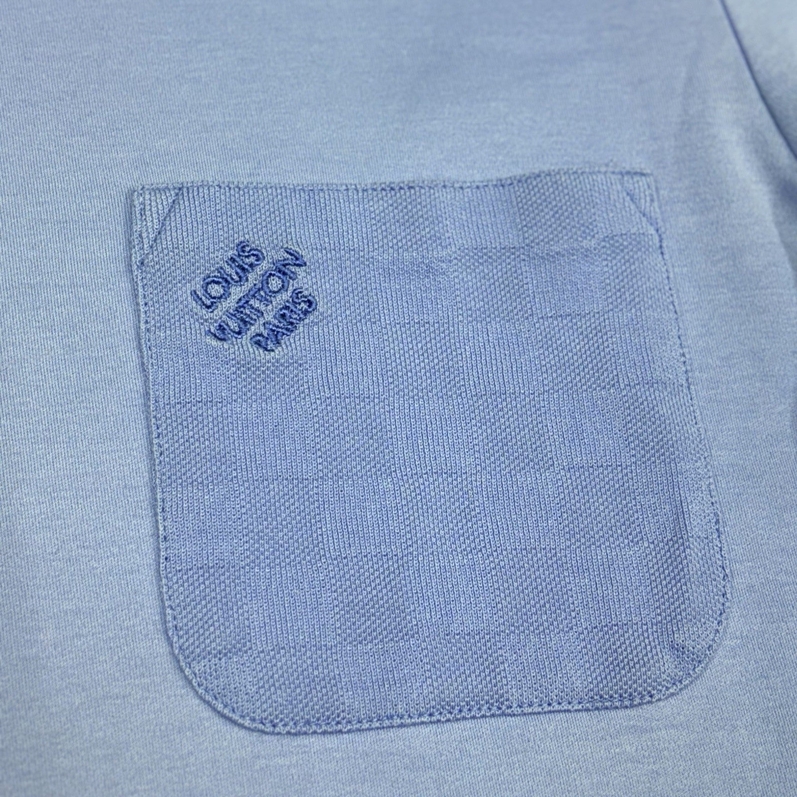 Size M - Louis Vuitton Cotton Damier Pocket T-Shirt ' Lavender ' | GREAT COND!