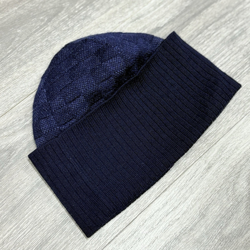 Louis Vuitton Wool Petit Damier Beanie ' Navy ' | GOOD CONDITION!