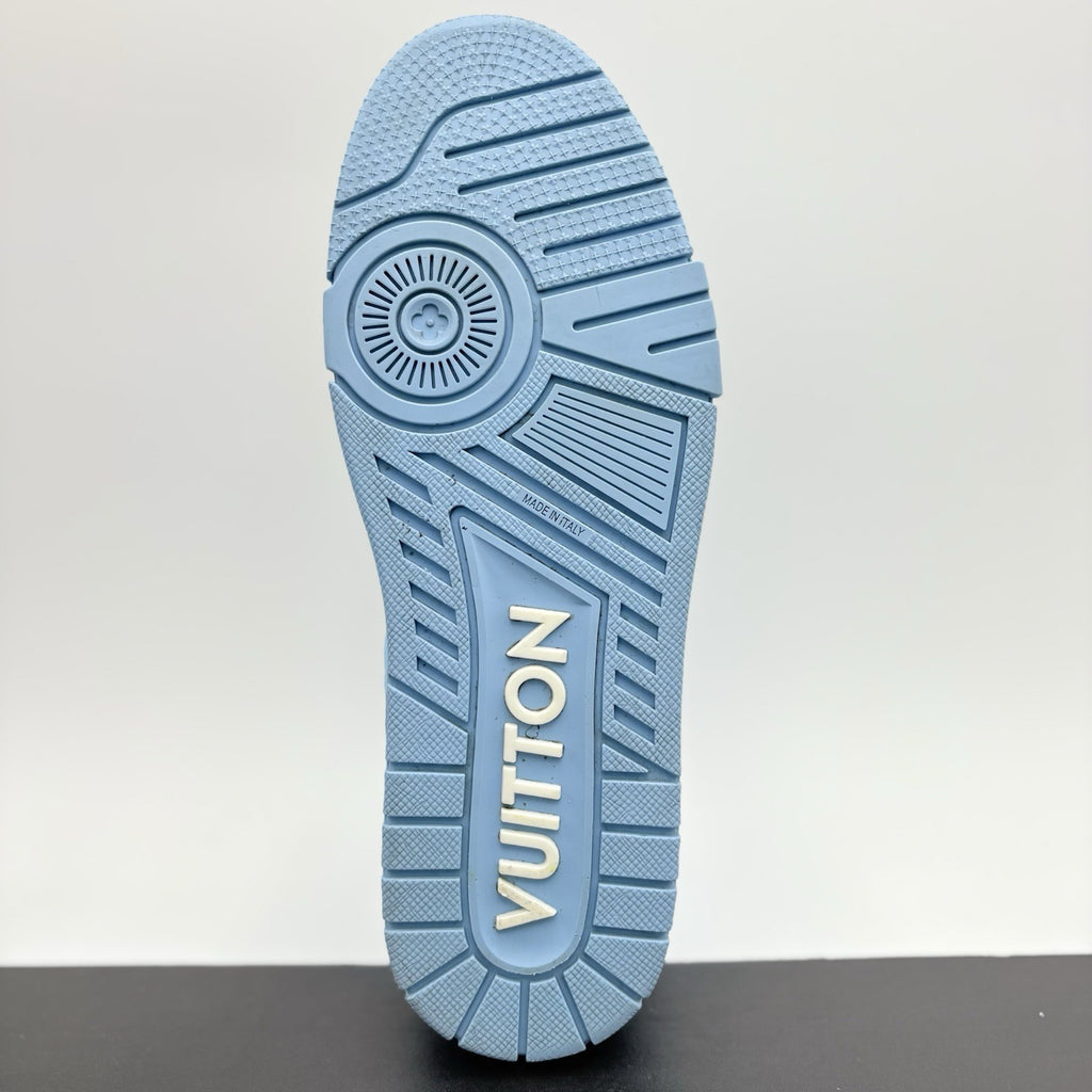 Size 7.5 LV (8.5-9 US) - Louis Vuitton Trainer ' Light Blue ' | SUPER CLEAN!