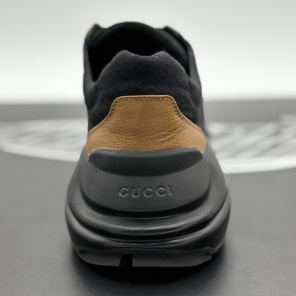 Size 11.5 G (12 US) Gucci Rhyton GG Supreme ' Black Khaki Beige ' | SUPER CLEAN!