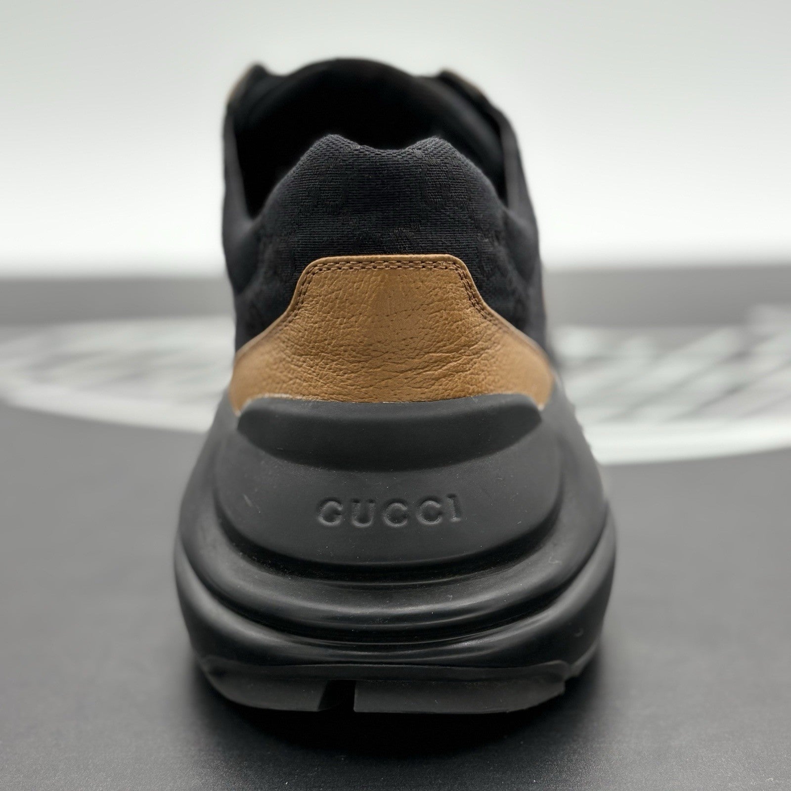 Size 11.5 G (12 US) Gucci Rhyton GG Supreme ' Black Khaki Beige ' | SUPER CLEAN!