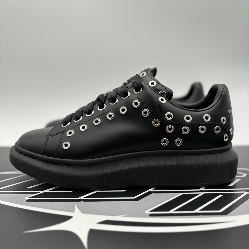 Size 43.5 (10.5 US) Alexander McQueen ' Black Silver Eyelets ' | GREAT COND!