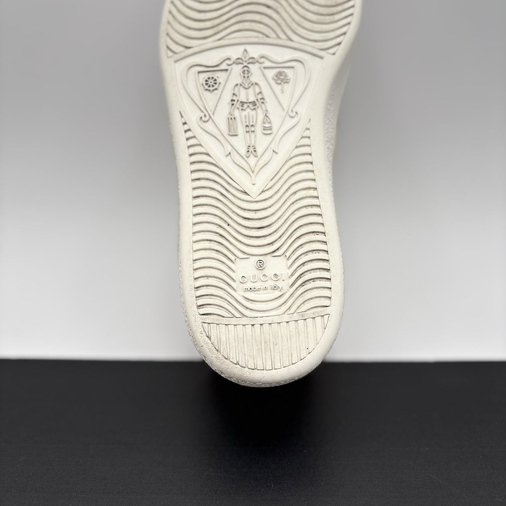 Size 7.5 G (8 US) - Gucci Ace Gucci Stripe ‘ White, Red ‘ | GREAT!