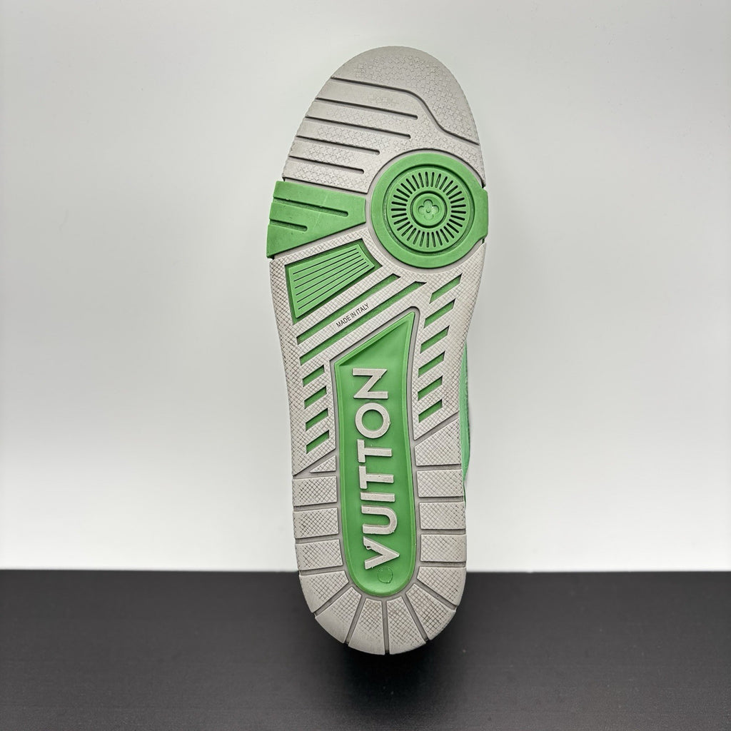 Size 10 LV (11-11.5 US) - Louis Vuitton Trainer ' Green Grey' | GOOD CONDITION!