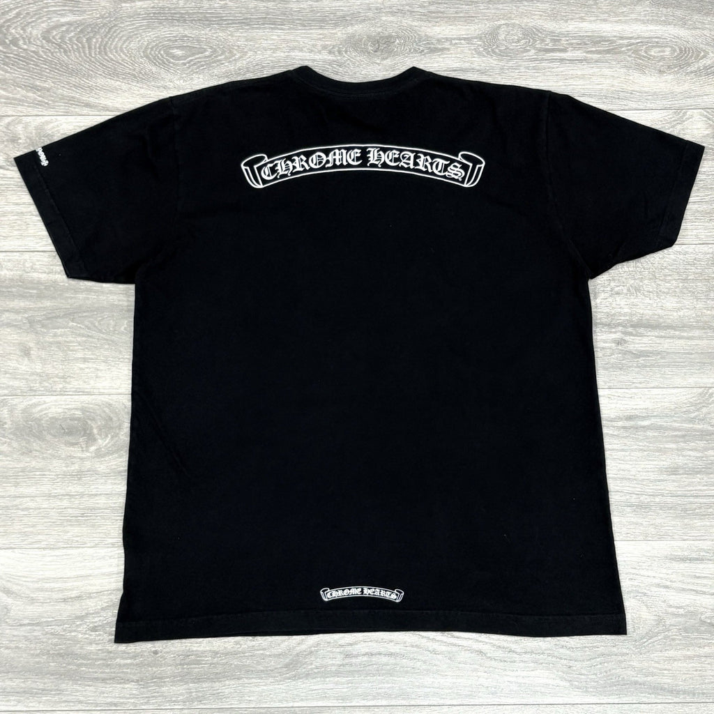 Size XL - Chrome Hearts Scroll Logo T- Shirt ' Black ' | EXCELLENT!