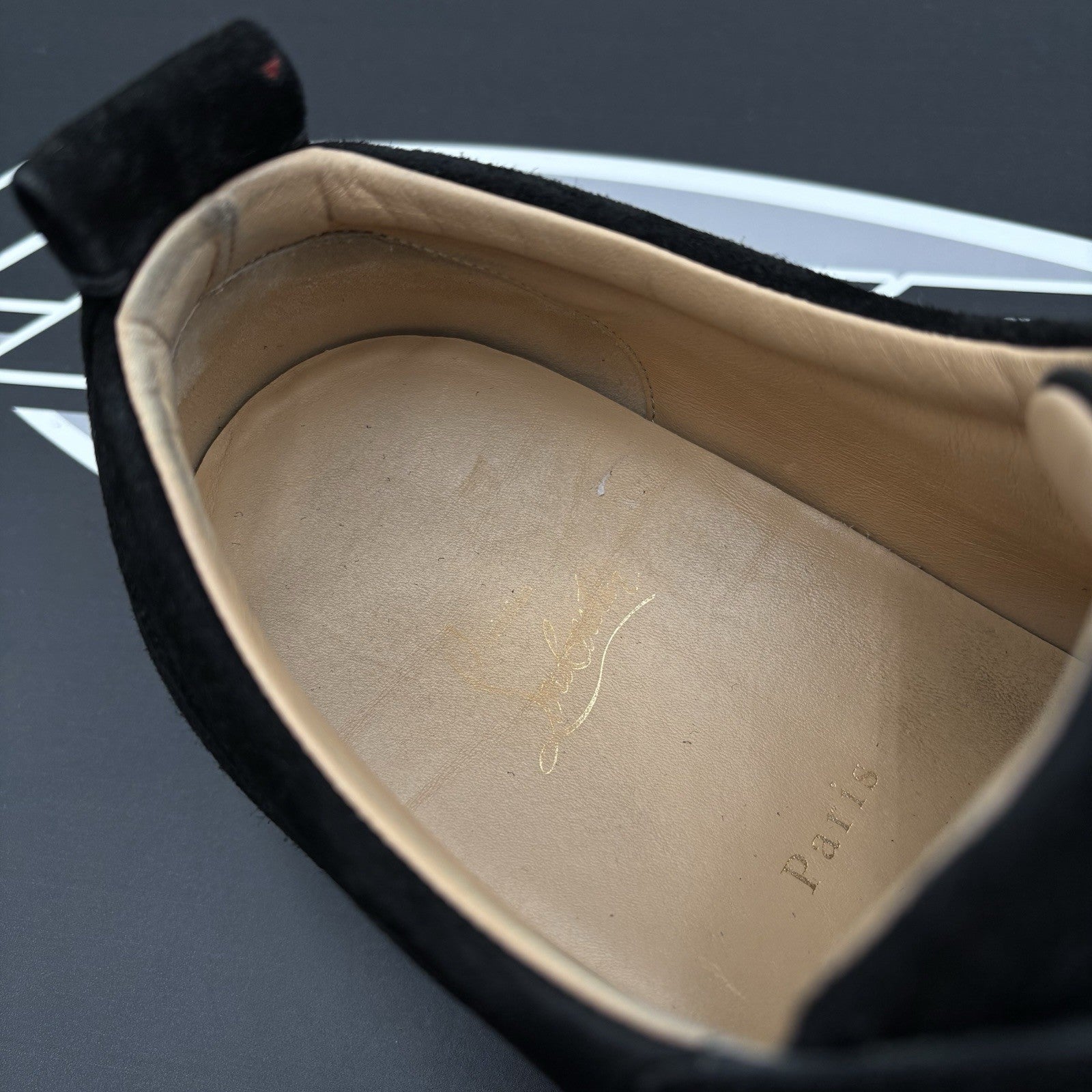 Size 46 (13 US) Christian Louboutin Low Spiked  ' Black ' | GREAT!