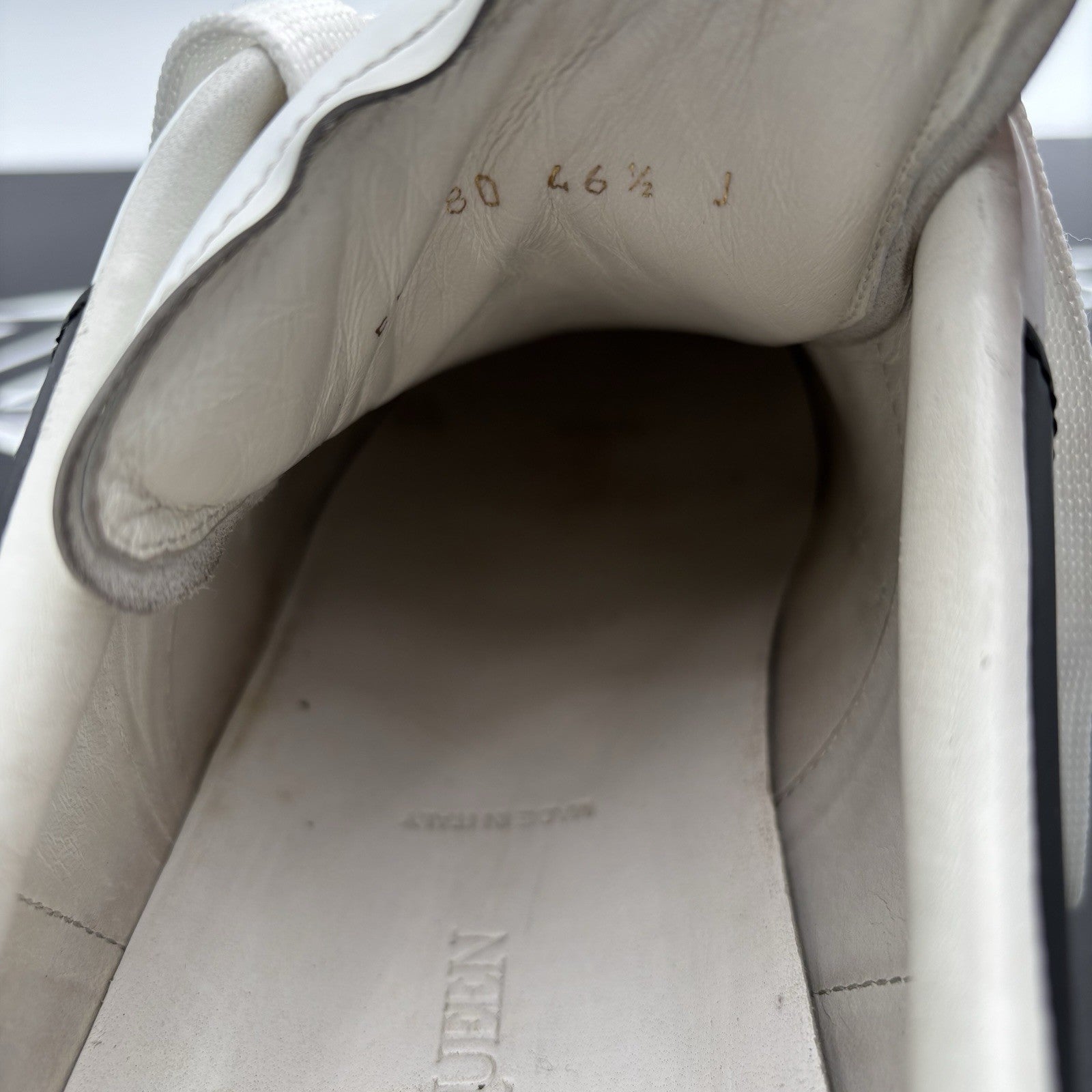 Size 46.5 (13.5 US) - Alexander McQueen ' White Black ' | GREAT CONDITION!