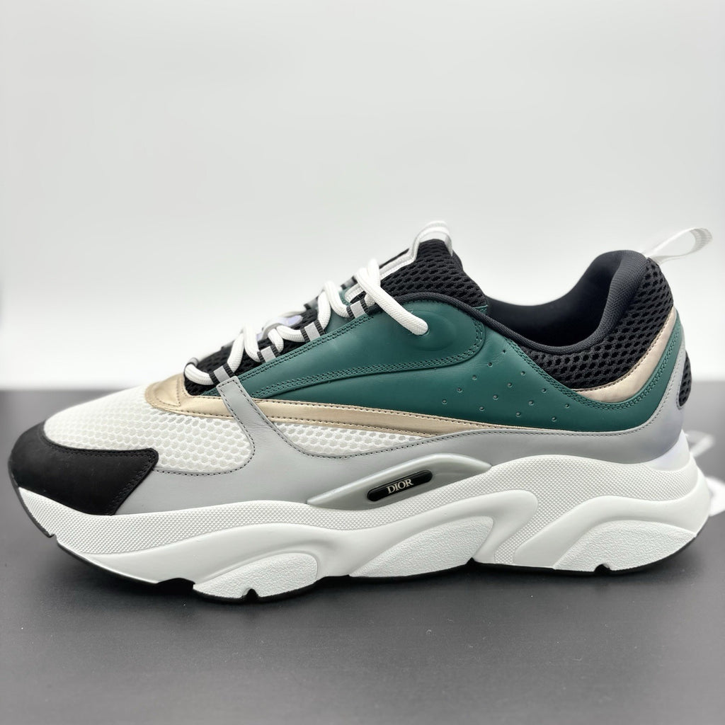 Size 49 (16 US) - Dior B22  Sneaker ' Green White Gold ' | NEW!