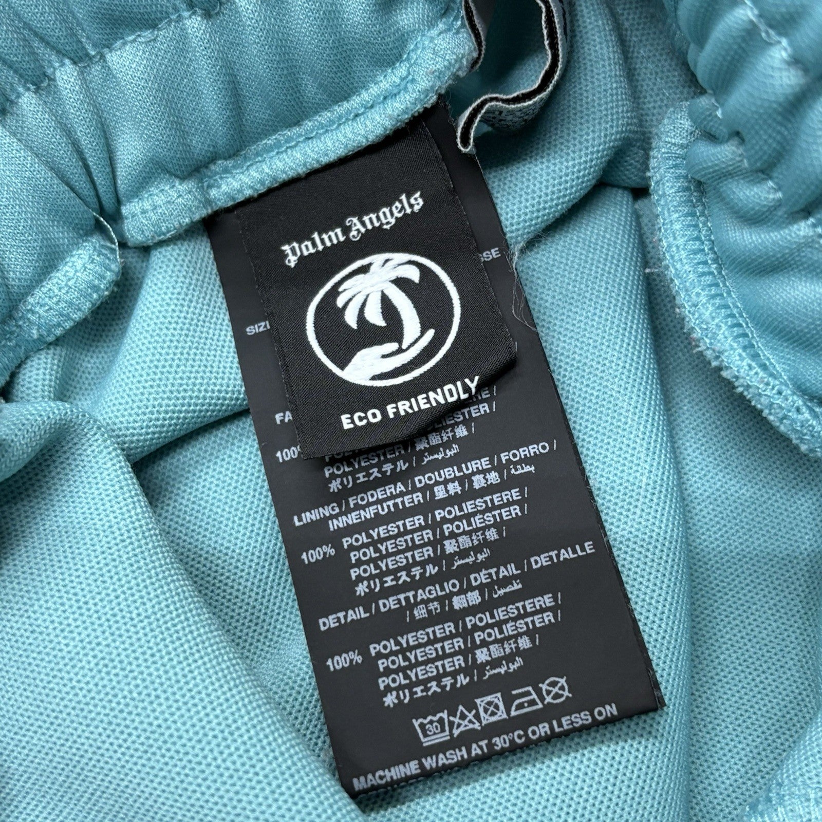 Size Small - Palm Angels Classic Track Pants ' Light Blue Off White '