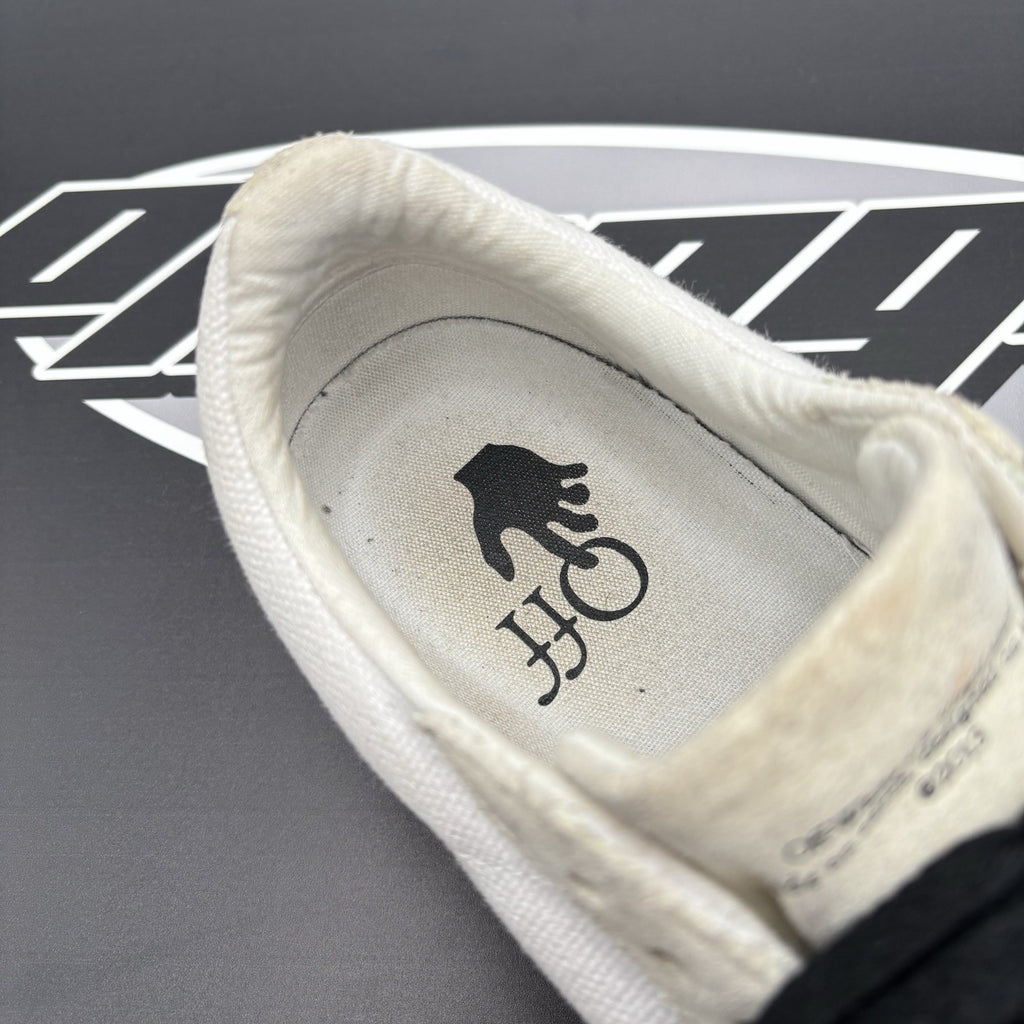 Size 41 (8 US) Off-White Vulc Sneaker ' Canvas White, Black ' | GOOD CONDITION!