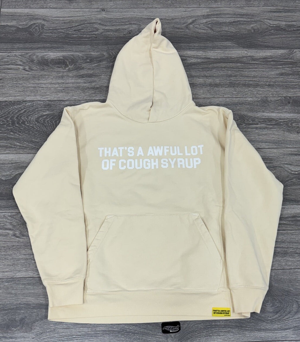 Size XL - Awful Lot Of Cough Syrup Hoodie ‘ Beige ‘ | BRAND NEW!