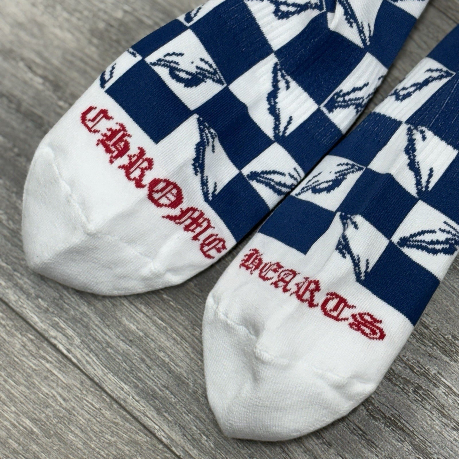 Size Large (9-13 US) - Chrome Hearts Matty Boy 99 Eye Socks ' Blue ' | NEW!