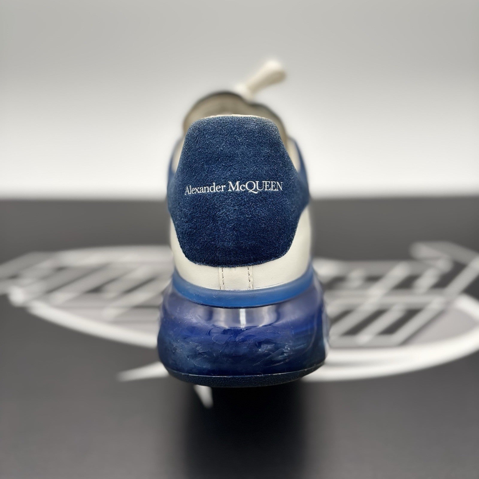 Size 43 EU (10 US) - Alexander McQueen ' White, Blue Bottoms ' | GOOD CONDITION!