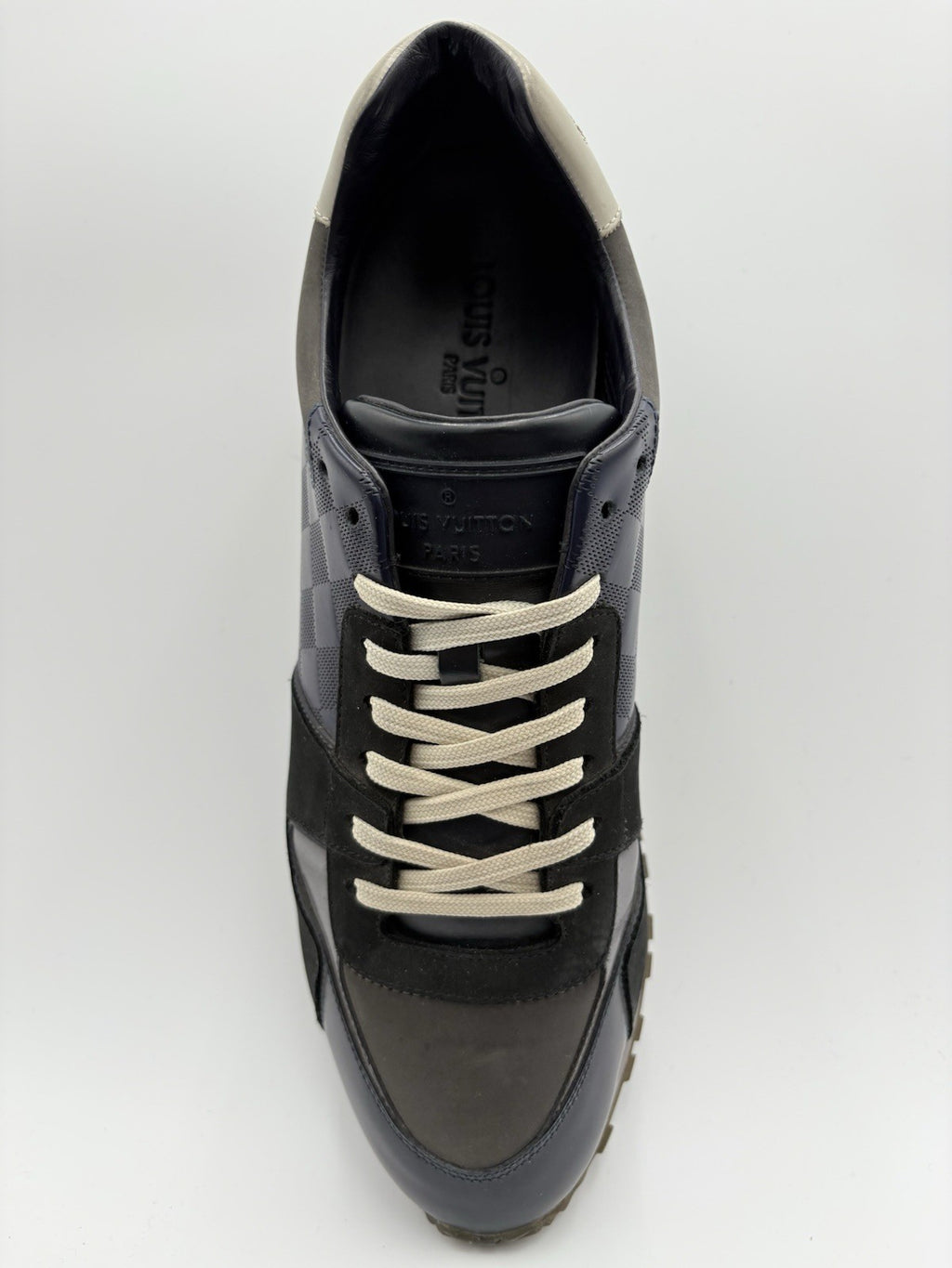 Size 8 LV (9-9.5 US) Louis Vuitton Damier Run Away ' Navy ' | GREAT CONDITION