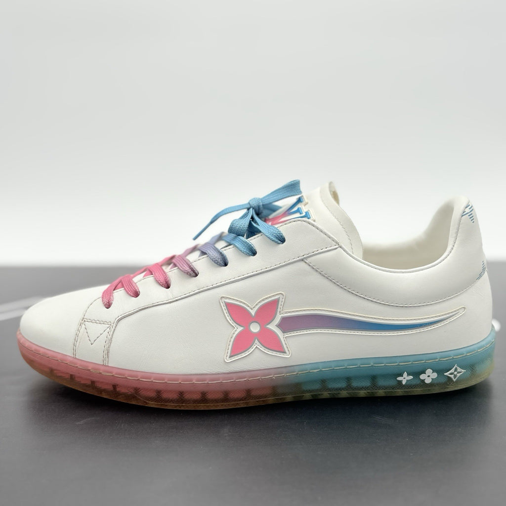 Size 9 LV (10-10.5 US) Louis Vuitton Luxembourg ' White Blue Pink ' |SUPER CLEAN