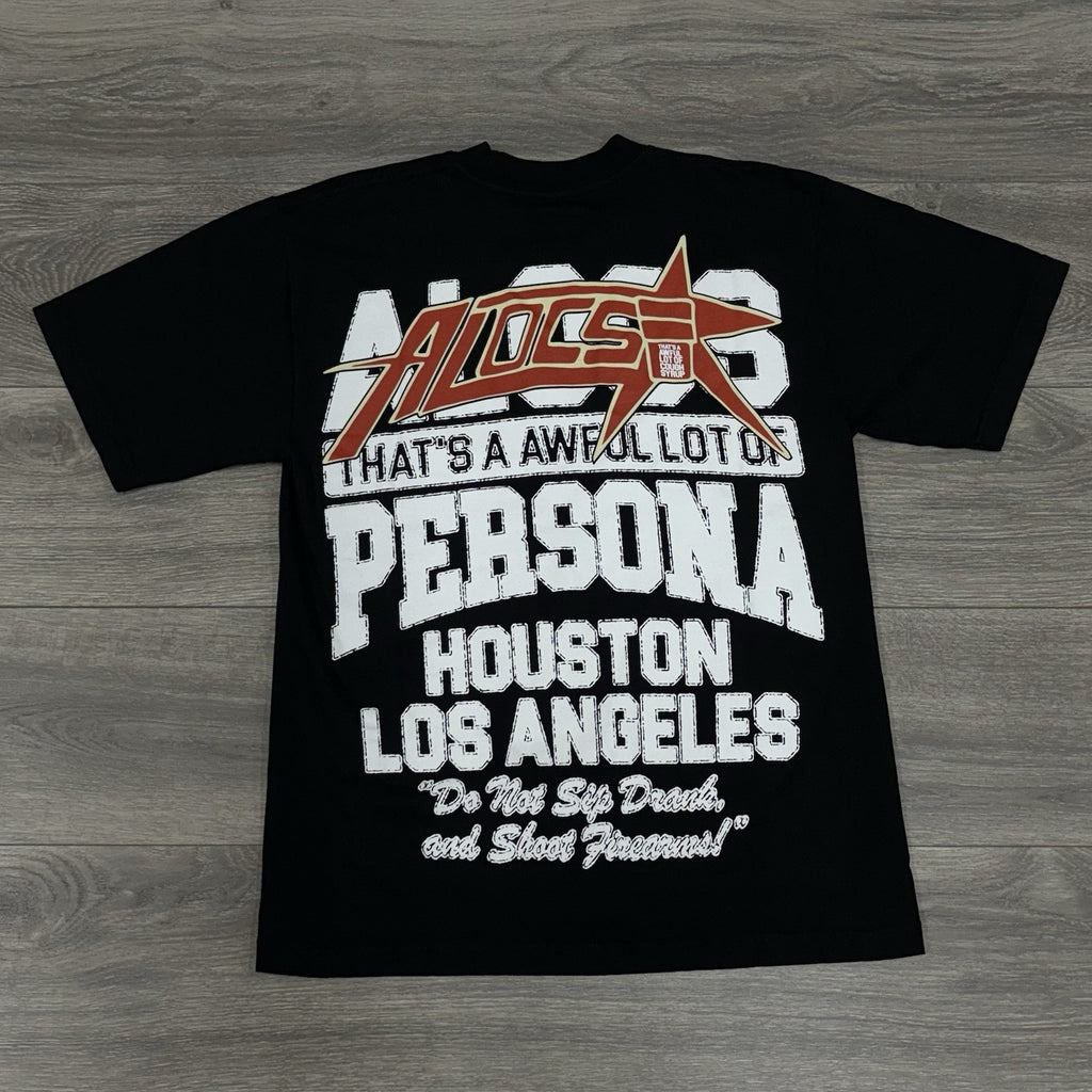 Size XL - That’s A Awful Lot Of Cough Syrup X Persona T-Shirt ' Black ' | NEW!