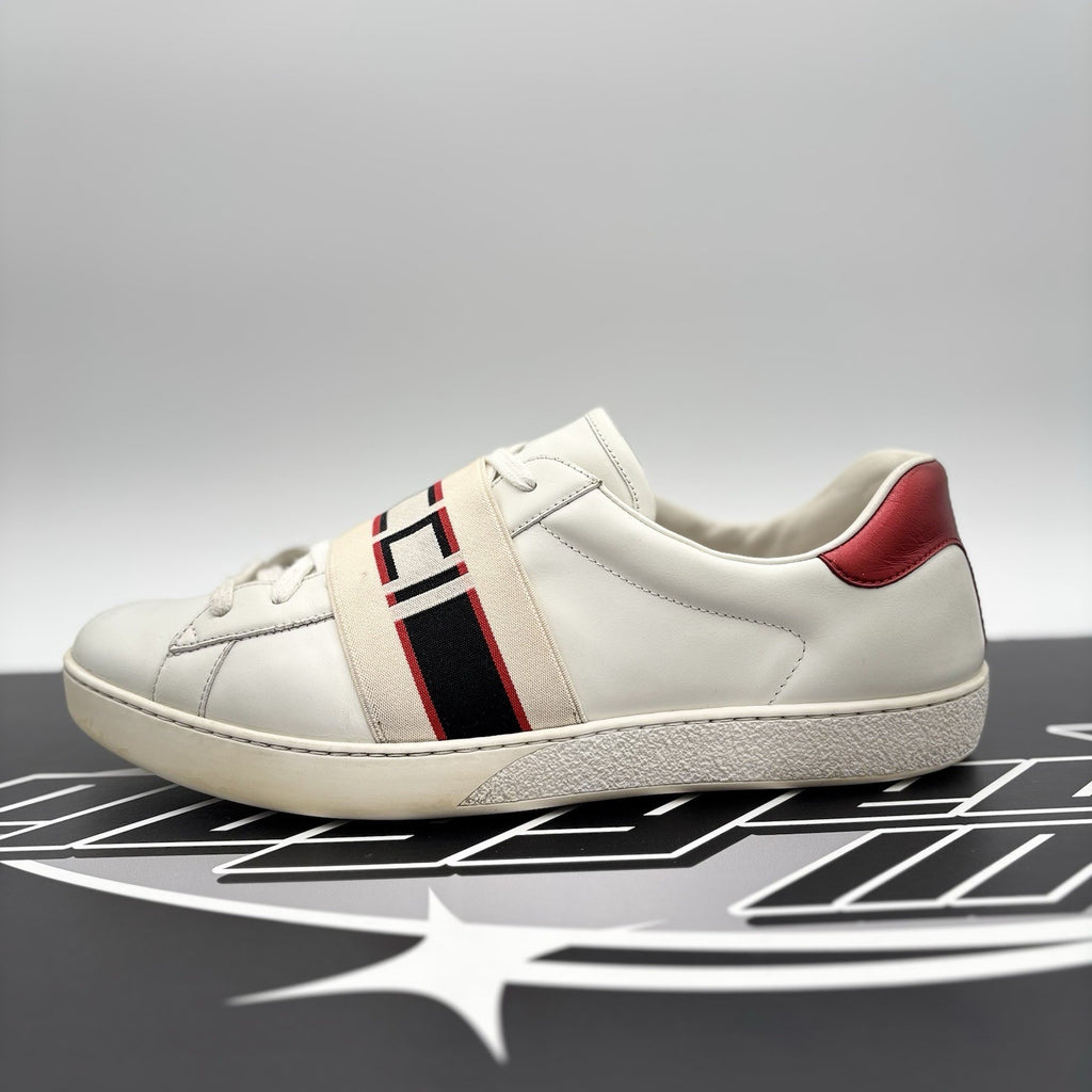 Size 11 G (11.5 US) - Gucci Ace Gucci Stripe ‘ White, Red ‘
