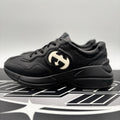 Size 9 G (9.5 US) - Gucci Rhyton Black Leather ' Interlocking G ' | GOOD COND!