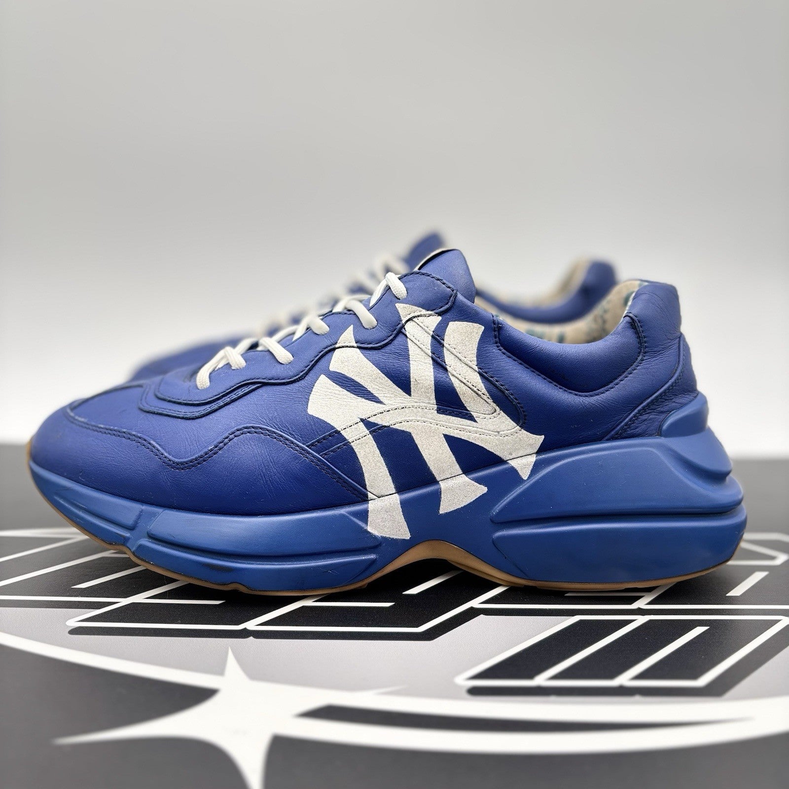 Size 8 G (8.5 US) - Gucci Rhyton MLB Edition ' New York Yankees Blue '