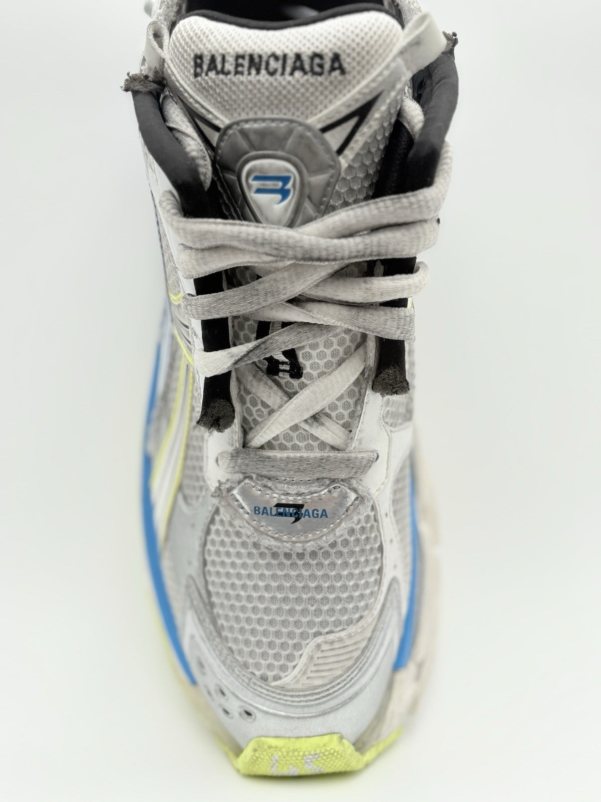 Size 45 (12 US) - Balenciaga Runner ' White Yellow Blue ' | EXCELLENT CONDITION!
