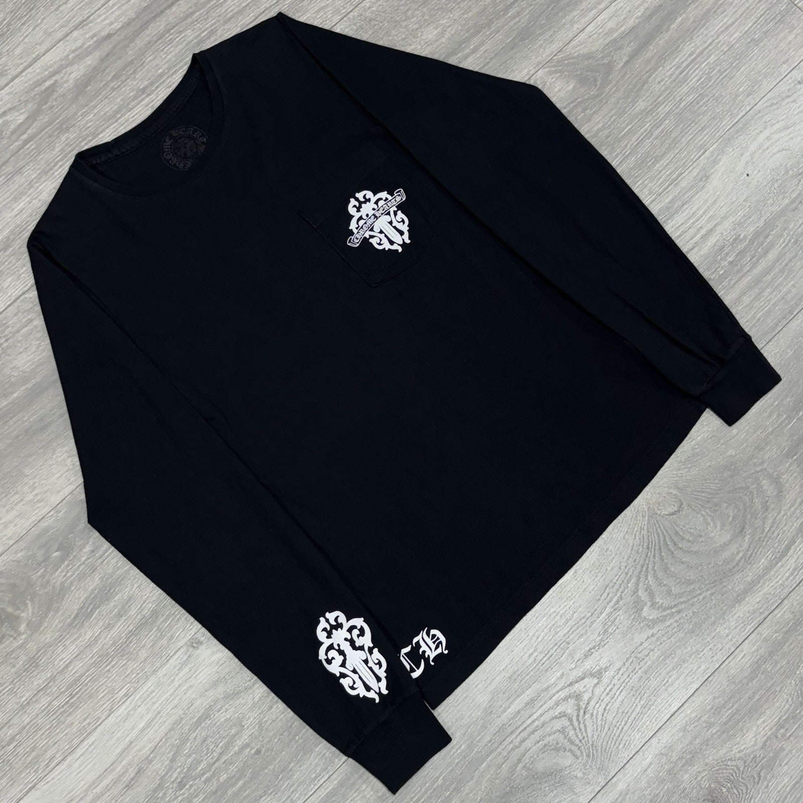 Size S - Chrome Hearts Dagger & Vine Spine Long Sleeve ' Black ' | SUPER CLEAN!