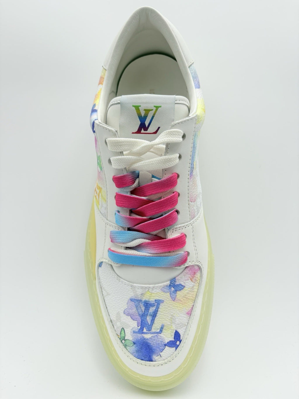 Size 8 LV (9-9.5 US) Louis Vuitton Ollie ' White Rainbow Monogram ' | GREAT COND