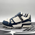 Size 6 LV (7-7.5 US ) Louis Vuitton Trainer ' White, Navy ' | GREAT CONDITION!
