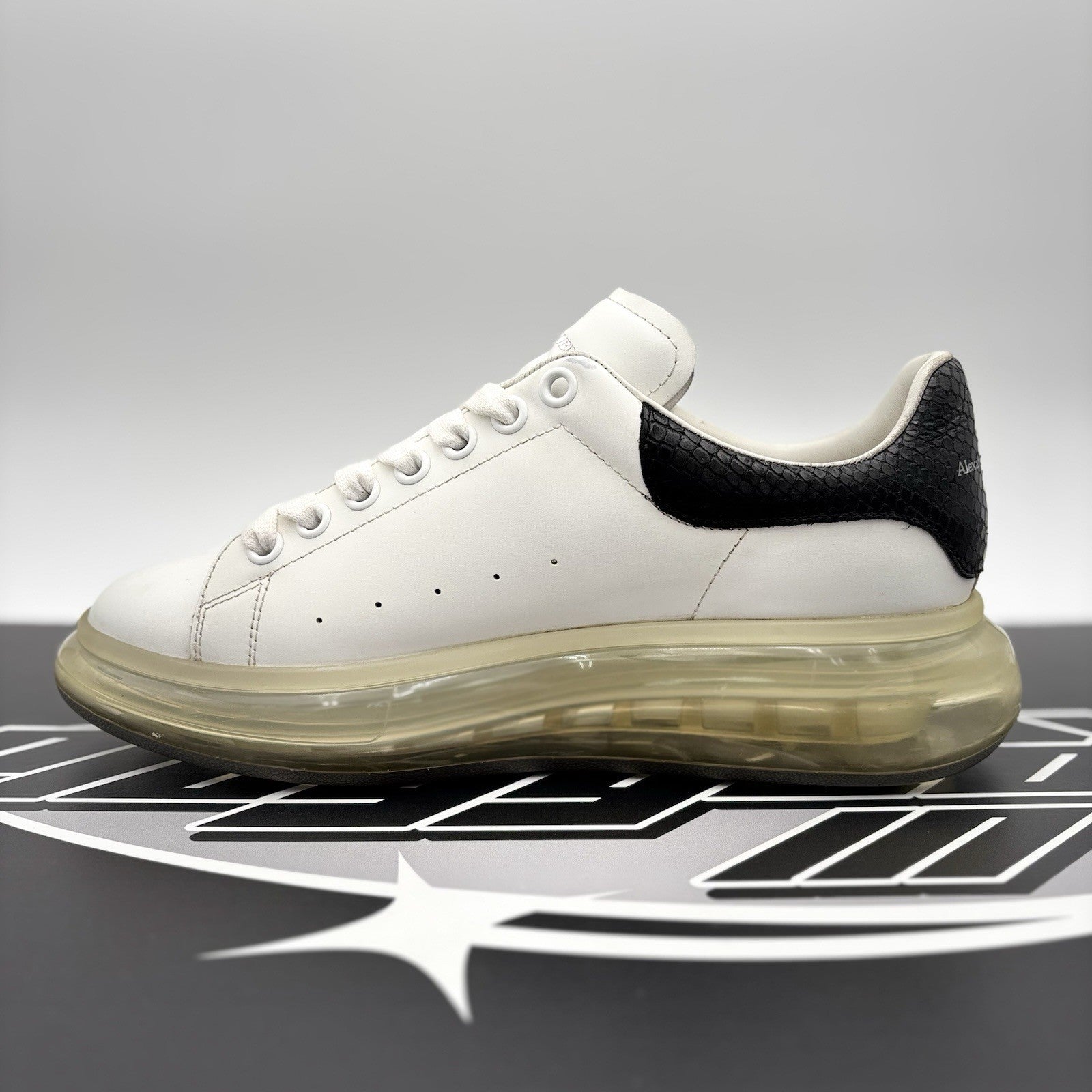 Size 42 (9 US) Alexander McQueen ' Transparent Sole, Snakeskin ' | GREAT!