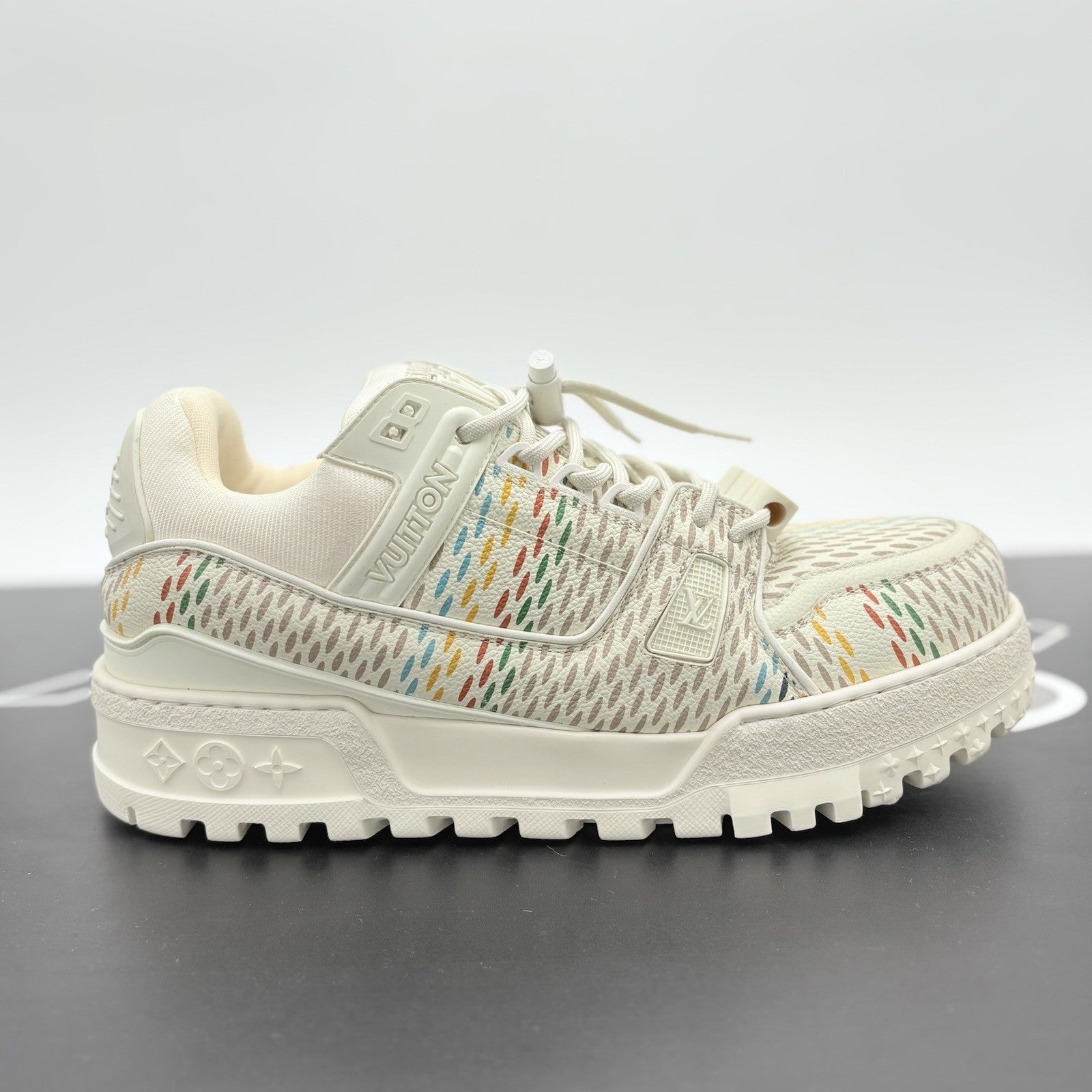 Size 8 LV (9-9.5 US) Louis Vuitton Maxi Trainer ' Beige Multicolor ' | WORN ONCE