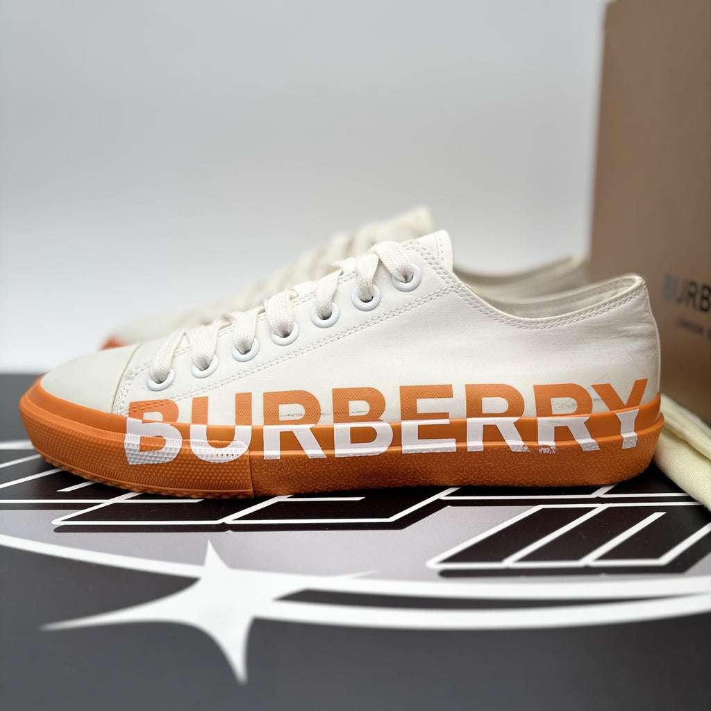 Size 41 EU (8 US) - Burberry Low Sneaker ' Orange, White ' | SUPER CLEAN!
