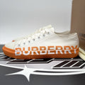 Size 41 EU (8 US) - Burberry Low Sneaker ' Orange, White ' | SUPER CLEAN!