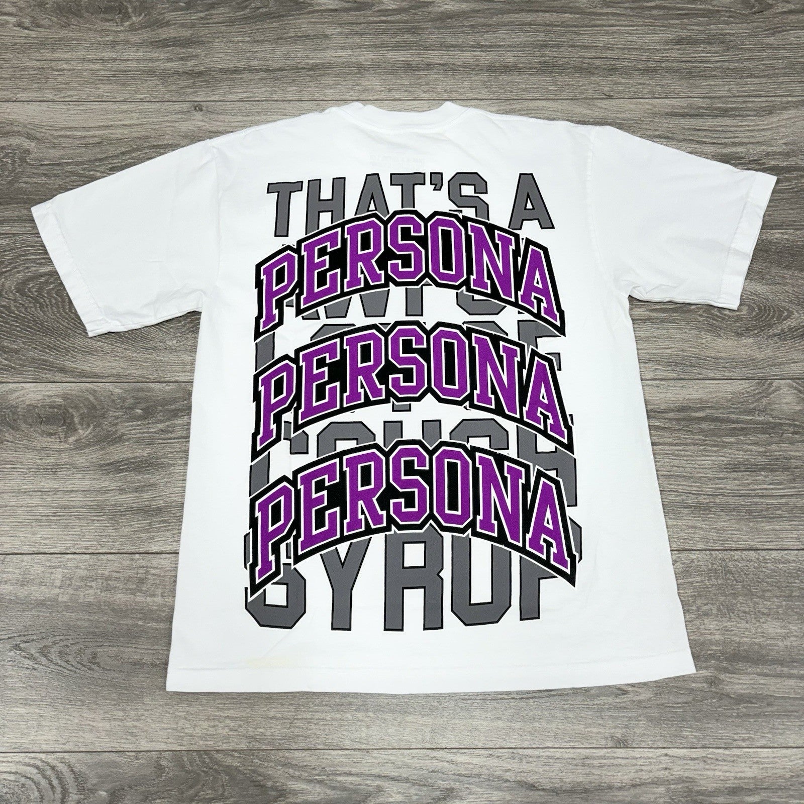 Size S - That’s A Awful Lot Of Cough Syrup X Persona T -Shirt ' White ' | NEW!