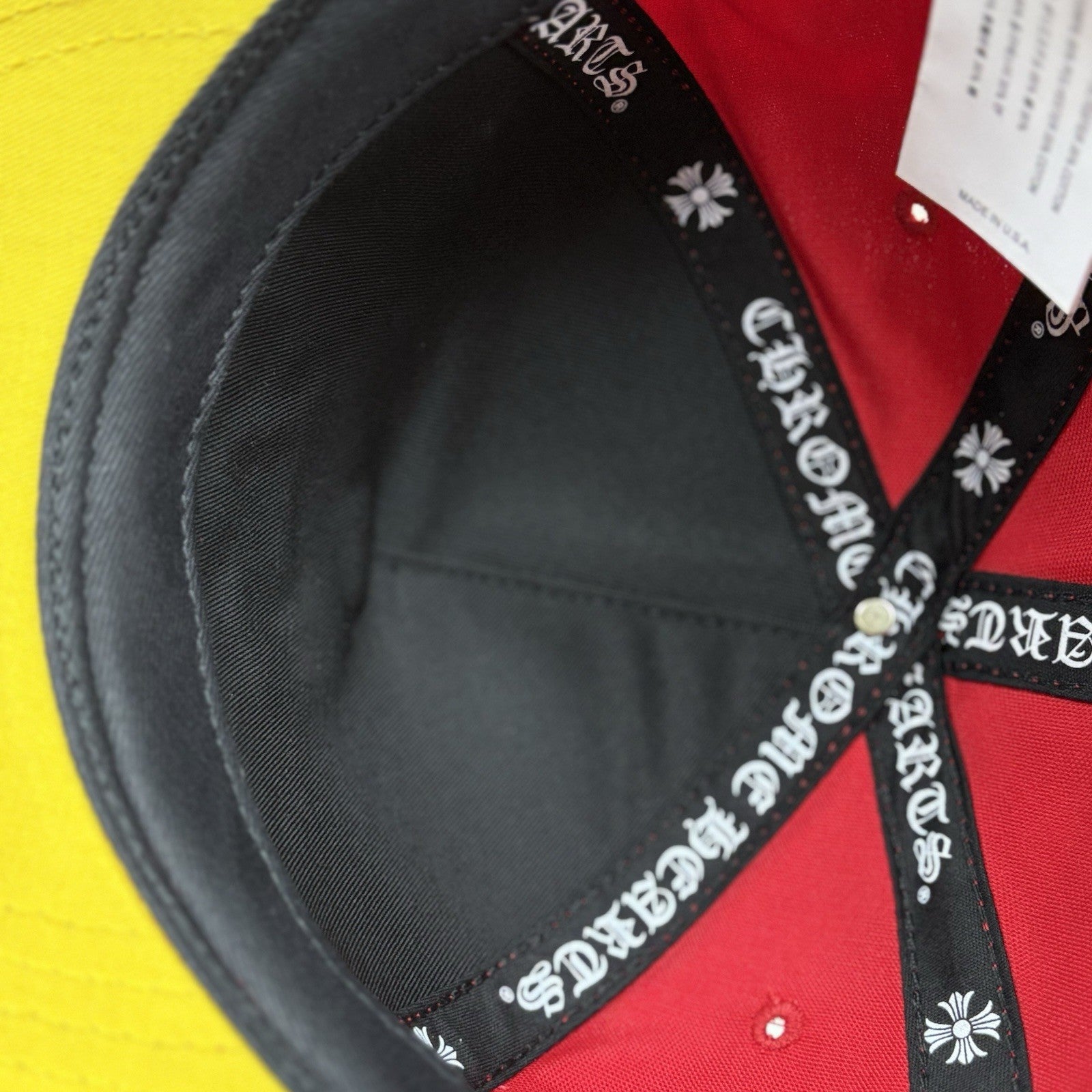 Chrome Hearts CH Silver Button Hat ' Red Yellow ' | BRAND NEW!